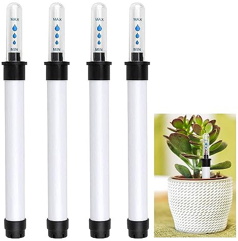 Maple Plentiful 4 Stück Giessanzeiger, Wasserstandsanzeiger Pflanzen 20cm, Kunststoff, Wasserstandsmesser Für Blumen, Feuchtigkeitsmesser Pflanzen, Für Gartentöpfe Blumenkasten Zimmerpflanzen