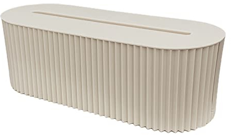 Kabelbox mit Deckel, Organizer zur Vermeidung von Kabelsalat, Aufbewahrungsbox zum Verstecken von Steckdosenleisten, Adaptern & Kabeln, Schutz von Kindern & Tieren (Weiß)