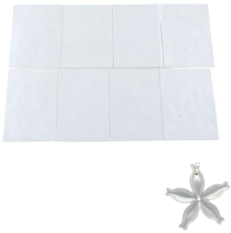 Cyrank 8 Blatt Schrumpfpapier, schrumpffolie, Schrumpfende Dink-Papiere, Blumen, Blätter, Muster, Wärmeschrumpfendes Papier Für DIY-Schlüsselanhänger, Anhänger, Ohrringe Und Andere Bastelarbeiten