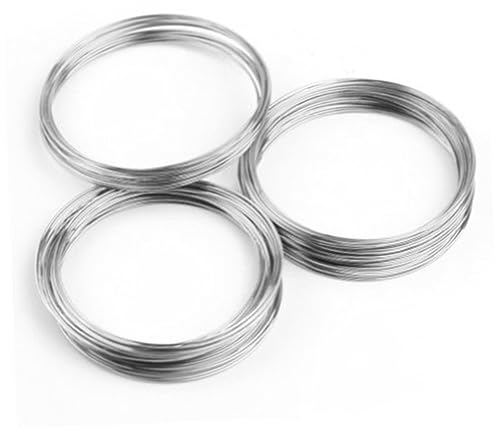 Schmuckdraht Armbandschlaufen 100 Stück, Versilbert, 0, 6x60 Mm