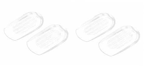 minkissy 2St gel schuhe einfügen Schuheinlagen gelenkschoner klarschen Gel-Einlagen Fuß Rollstuhlrampe Fersenschalen halbe Einlegesohlen Welligkeit Hacke Fersenpolster Männer und Frauen