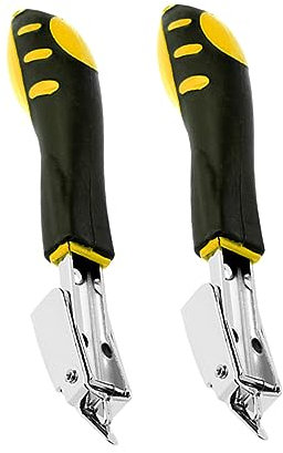 jojofuny Détacheur D'agrafes et Arrache-clous Multifonction 2 Pièces Poignée en Plastique Noir, Usage Confortable et Effet Levier pour Bricolage et Usage Quotidien