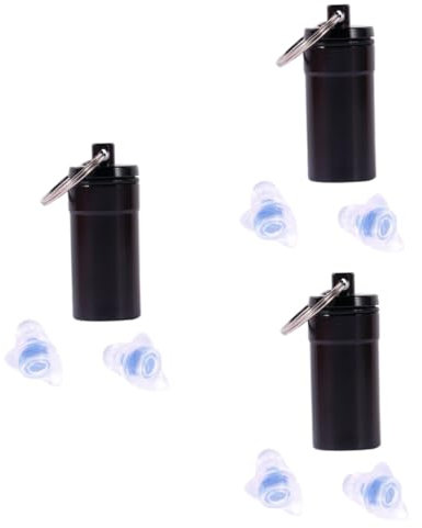 FRCOLOR 3pairs Silicone Musician Filter Earplugs for Noise Reduction Reusable Hearing Protection Earbuds for Sleeping and Travel