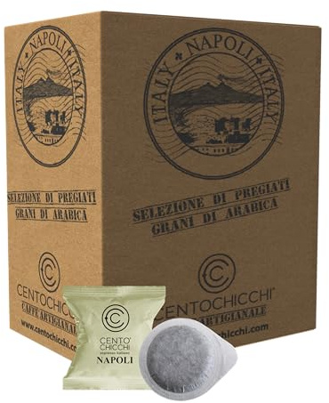 Cialda monodose Centochicchi® Caffè Artigianale - NAPOLI EXTREME - aroma forte, gusto originale e deciso PZ. 150 cialde in carta riso compostabili.