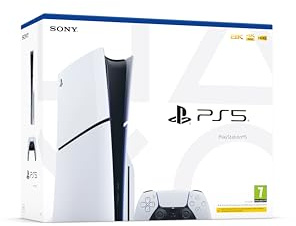 Sony PlayStation PS5 Slim Blu-Ray Edition Console - White (Renewed)