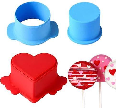 Runde und Herz-Cake-Pop-Ausstecher – Geburtstagspartys Cake-Pop-Backformen – Backzubehör für Zuhause, Formen, Press-Set, kreative Werkzeuge für Dessert