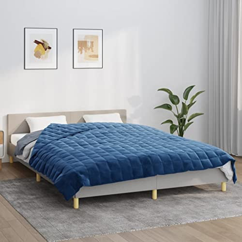 GCHDHAPB Gewichtsdecke, blau, 200 x 225 cm, 9 kg, Stoff, Heim- und Gartenwäsche, Bettwäsche, Decken