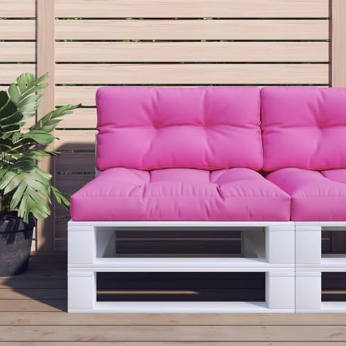 Teenpull Cuscino per pallet, rosa, 80 x 40 x 12 cm, per esterni e interni, in poliestere, impermeabile, imbottitura in fibra cava in polipropilene resistente, per mobili da giardino e divano