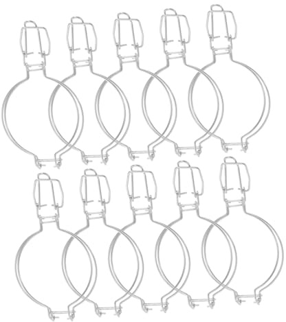LOLIPPYY 10piezas Hebilla de Sellado del Frasco Clips de Cierre Metálico para Frascos de Vidrio Organizar Cocina y Despensa
