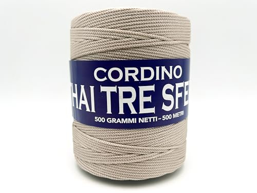 Filati italiani Cordino per Borse Swan black Prime, 500 Metri, 500g (beige - 030, 500g)