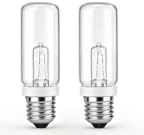 Caldarax Bombilla Tubular E27 T32 Regulable, 1835LM Blanco Cálido 2800K, AC 220V, Transparente Tubo Bombilla JDD E27 para Dormitorio, Oficina, Iluminación de Fotografía, Paquete de 2