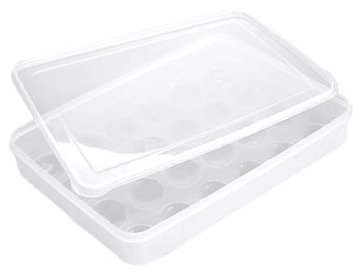 Contenitore Uova Plastica Trasparente 24 Scomparti 30, 5x21, 8x5, 8 Cm