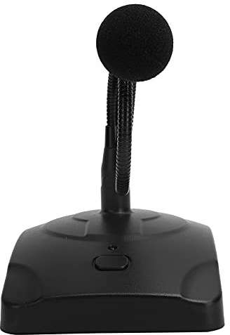 HEEPDD Microphone de Conférence Filaire, Micro à Condensateur XLR à Col de Cygne en Métal avec Câble de 5 M, Prise Omnidirectionnelle à 360 Degrés, Réduction du Bruit, pour PC de Bureau, Ordinateur