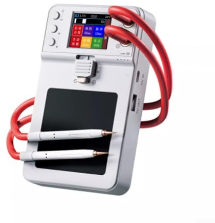 Machine à souder par points portable pour 2 s avec 11 niveaux Appareil de soudage par points portable (Macaron 2S) | 11 niveaux de puissance, contrôle manuel, design intégré, pas de plaques supplémentaires nécessaires, soudage efficace