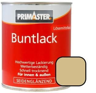 Primaster Buntlack 375ml Beige Seidenglänzend Wetterbeständig Holz & Metall