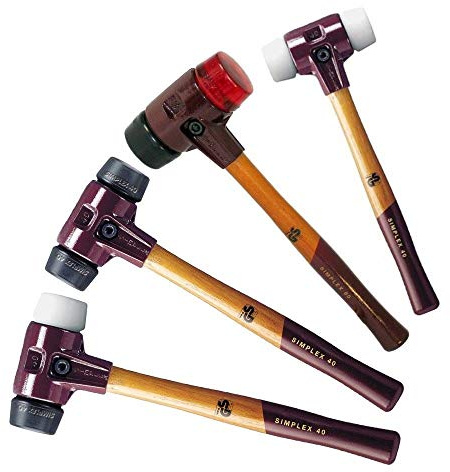 Halder SIMPLEX-Schonhammer, TPE-soft / Plastik; mit verstärktem Tempergussgehäuse und Fiberglasstiel | D=60 mm | 3716.060
