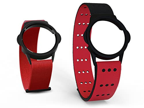 MYZONE MZ-Switch Replacement Arm & Wrist Straps - Red - Vibrant, Adjustable & Comfortable Replacement Fitness Band for the MZ-Switch