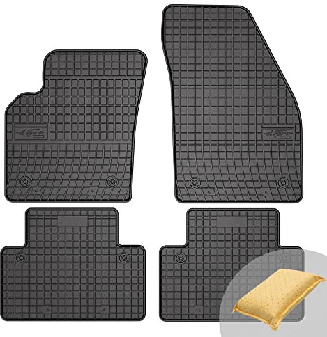 FROGUM El Toro Gummimatten Ganzjähriges-Set von Autofussmatte Auto Fußmatten für Volvo C30 2006-2012, für Volvo S40 II 2004-2012, für Volvo V50 2004-12 | Beständiges Gummi Material | 1,5cm Schutzkante