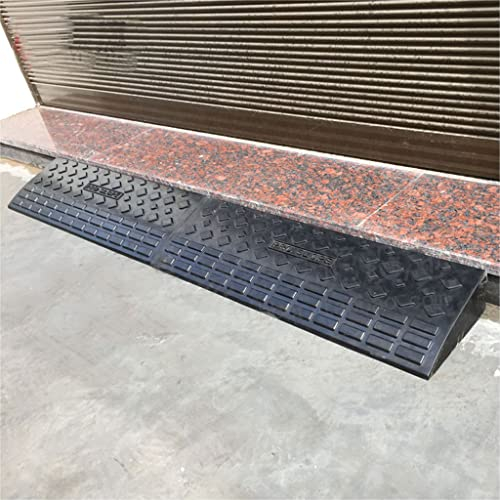Schwellenrampe für Garagentore,rutschfeste Gummi-Bordsteinrampen für Auto/Rollstuhl/Fahrrad/Skateboard/Motorrad (schwarz,90 x 25 x 10 cm)