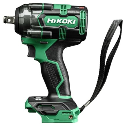 HiKOKI WR18DHW2Z Clé à chocs sans fil brushless 18 V 1/2'' avec couple de rupture d'écrou de 600 Nm, corps uniquement avec étui