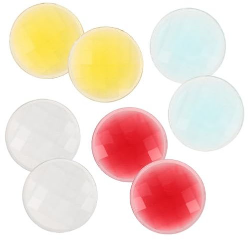 BRIGHTFUFU Kaleidoskop Ersatzprismenlinsen 8 Stück aus Klarem Glas 4.3X4.3X0.4 Zoll für Kreativprojekte und Reparatur von Kaleidoskopen für und Bastler