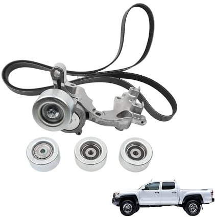 Wahparts Drive Serpentine Belt Tensioner Idler Pulley Kit Compatible with Toyota Tacoma 4Runner Tundra FJ Cruiser V6 4.0L 16620-31013 16620-31012 16603-31040