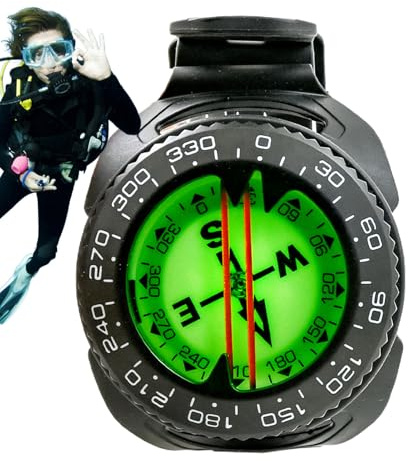 Bussola subacquea – 6 cm di grandi dimensioni, portatile, con indicatore di direzione preciso, attrezzatura impermeabile per viaggi con zaino, kayak, orientamento, immersioni,