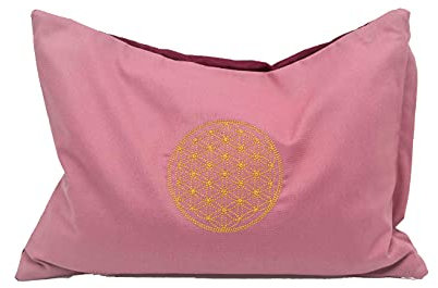 Kräuterkissen Blume des Lebens Altrosa, verschiedene Kräuter zur Auswahl, Bezüge waschbar