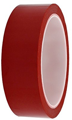 sourcing map 30mm Cinta adhesiva aislante roja eléctrico de una sola cara de ancho de 164 pies de longitud