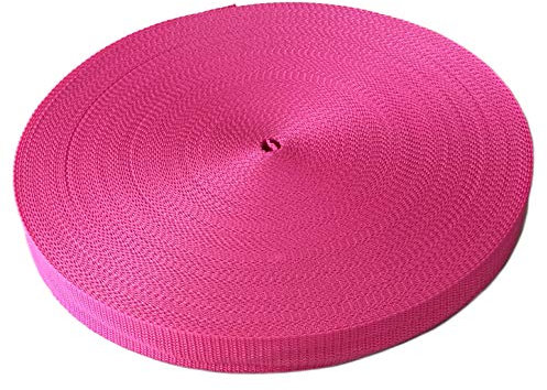 Schnoschi Gurtband Polypropylen 1 Meter lang – viele Verschiedene Breiten und Farben 10mm 15mm 20mm 25mm 30mm 40mm 50 mm (pink, 40 mm)