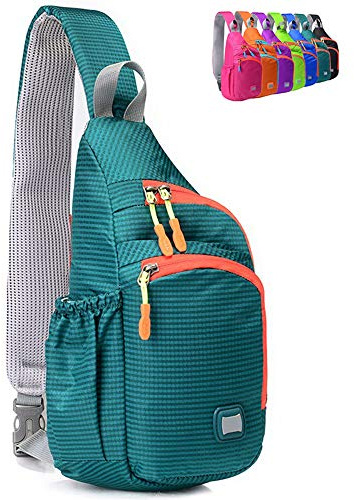 Peicees Small Sling Backpack Waterproof Unisex Shoulder Bag Chest Crossbody Daypack