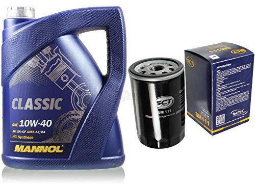 Filter Set Inspektionspaket 5 Liter MANNOL Motoröl Classic 10W-40 API SN/SM/CF SCT Germany Ölfilter