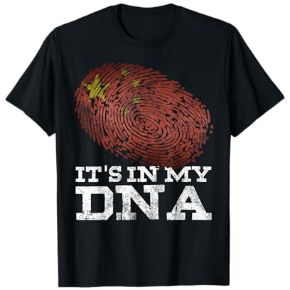 Its In My DNA Chinese Flag Retro Vintage Asian Gifts China T-Shirt