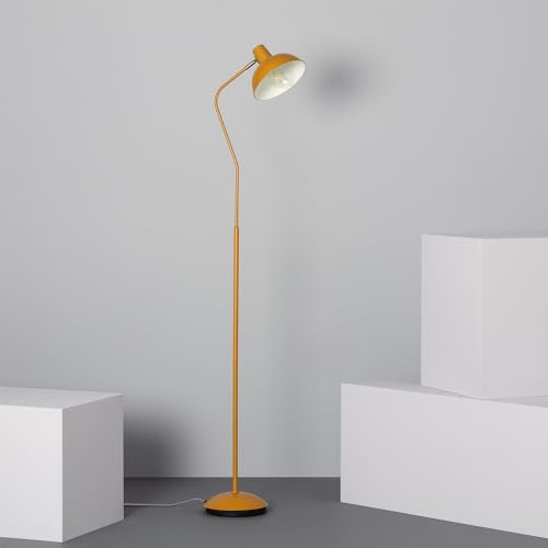 LEDKIA Stehlampe Sahani Senf | Modernes Design | Verstellbares E27-Licht | Für Wohnzimmer, Küche, Schlafzimmer | Geeignet für RGB/CCT-Leuchtmittel