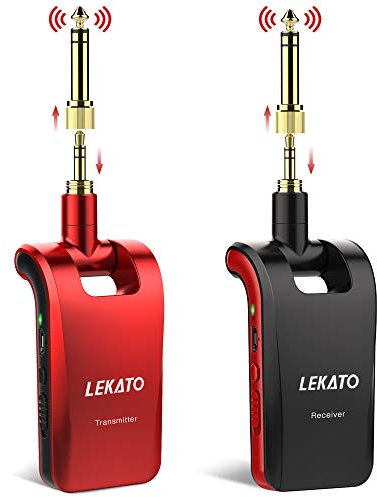 LEKATO Trasmettitore e ricevitore per chitarra elettrica, basso, tastiera