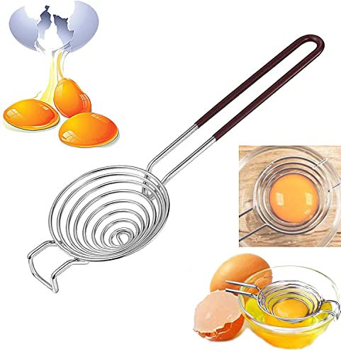 Separador de yemas en Acero Inoxidable, Separador de yemas de Huevos, Extractor de clara de huevo, para herramienta de cocina Separador de utensilios de cocina
