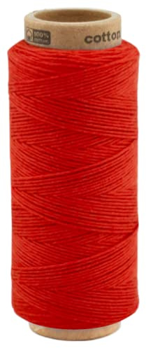 fuwi Baumwollkordel 1 mm - Bäckergarn, Makramee & Geschenkband - 100% neue Baumwolle, matt und farbecht, 100 Meter (0016 Rot)