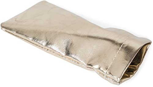 styleBREAKER Unisex Brillenetui Metallic Softcase | 19x10 cm Maß, praktischer Schnappverschluss, wasserabweisende glatte Oberfläche, inklusive 15x12 cm Mikrofaser-Putztuch.