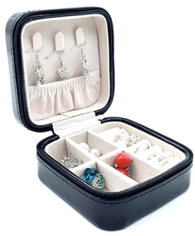 BKEKM Schmuckkästchen, Leder-Schmucketui, Perlensamt, Schmuckaufbewahrung, Schmuck-Display für Frauen, große Kapazität, Schmuck-Organizer