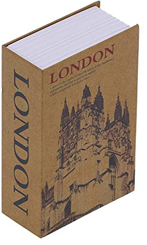 Buch-Safe, Langlebige Geldaufbewahrung, Box für Wichtige Dinge, Heimbedarf, Versteckte Spardose, Edelstahl-Einsatz, Verdeckte Spardose, Strukturierte Papierbox