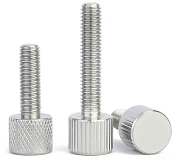 AYYSSM 304 Edelstahl Rund Einzelkopf Rändelschraube M2M2.5M3M4M5M6(Vertical Stripes,10pcs M2x12)