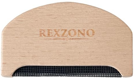 Rexzono® Beechwood Cashmere Comb, Wooden Fabric Shaver, Portable Depiller Tool for Sweaters, Wool, Knits, Scarves, and Clothing, Removes Fuzz, Bobbles, and Pills (Single-Side Beechwood - 1 pcs)