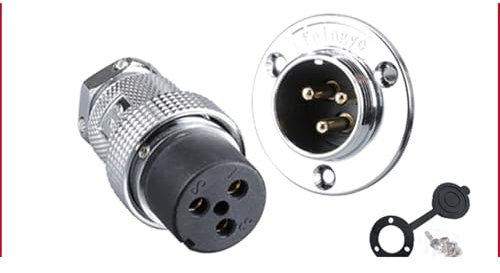 REIUAFWYGV GX25 Cable Fixing 25MM-2 3 4 5 6 7 8 9 10 12pin DF25 Circular Wire Panel Connectors(DF25-9Pin)