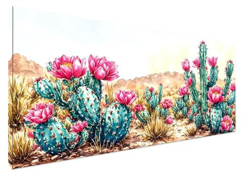 Blume Malen Nach Zahlen Groß XXL 80x160cm Malen Nach Zahlen Erwachsene Kaktus, Paint by Numbers DIY Kreativ Set auf Leinwand für Anfänger, Weihnachten Freund Personalisierte Geschenke, Decor Y2-111
