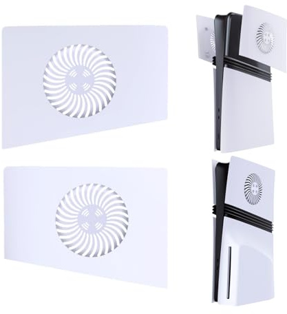 Hzxkqmil Placas de Cubierta Superior para PS5 Pro Consola Disc/Digital | Carcasa Lateral de Repuesto Cubierta Izquierda y Derecha con Ventilación Accesorios para PS5 Pro Console Digital/Disc Edition