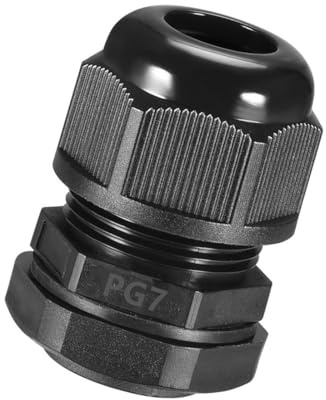 Unifizz PG7 Cable Gland, 2 Holes Waterproof IP68 Nylon Connector with Adjustable Locknut for 1.2-3mm Dia Cable Wire