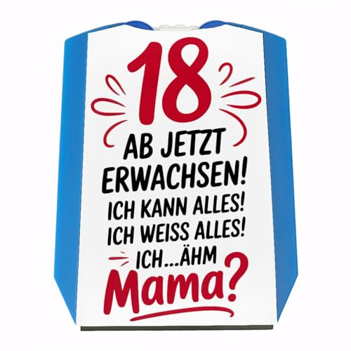 speecheese 18 ab jetzt Erwachsen - Mama? Parkscheibe Lustige Geschenkidee mit Spruch zum Geburtstag