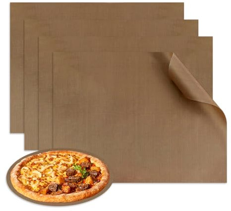 GIDWRIY 4 pezzi Tappetino da forno riutilizzabile 30 x 40 cm, tappetino da forno, carta da forno riutilizzabile, tappetino per barbecue, protezione per forno interno, resistente al calore e