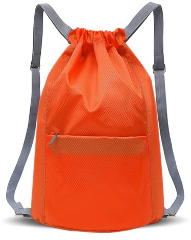 Foatcox Wasserdichter Turnbeutel mit Kordelzug, Sportbeutel Damen Herren, Faltbar Große Kapazität Beutel mit Kordelzug Rucksack, Kordelzugbeutel zum Wandern, Camping, Reisen, Schwimmen