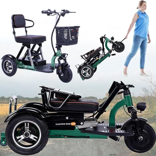 Leichter Reisemobilitätsroller Mit Korb 3-Rad-Reisemobilitätsroller Vielseitig Elektrische Rollstühle Einfach zu bedienen Motorisierte Roller Für Ältere Menschen (E)